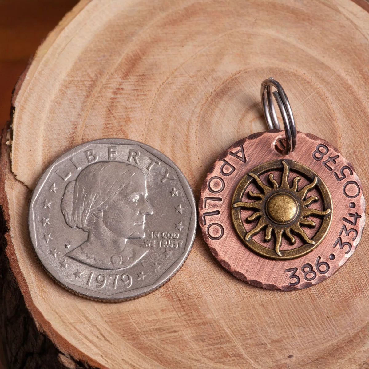 Sun ID Tag (Bronze-tone) - 🆕 New Arrivals, Sellers in Florida, Products from Pugs2Persians, All Products, 🐾 Animals + Pet Supplies 🐾, 🐾 Pet ID Tags 🐾, 🐾 Pet Supplies - Little Red General Store
