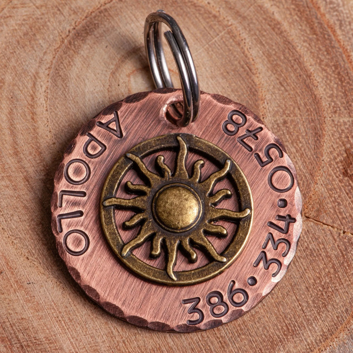 Sun ID Tag (Bronze-tone) - 🆕 New Arrivals, Sellers in Florida, Products from Pugs2Persians, All Products, 🐾 Animals + Pet Supplies 🐾, 🐾 Pet ID Tags 🐾, 🐾 Pet Supplies - Little Red General Store