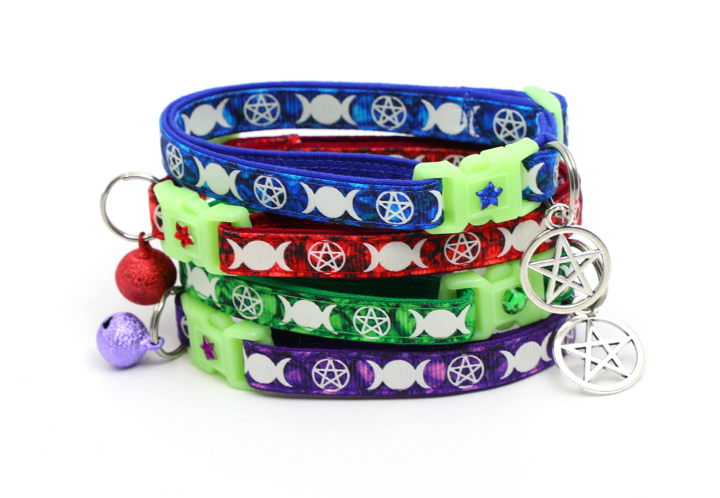 Witch's Familiar on Ruby Cat Collar