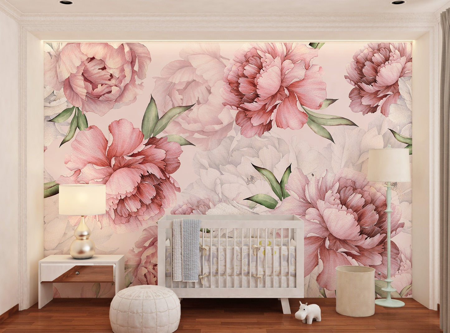 Pinky Peony Mural