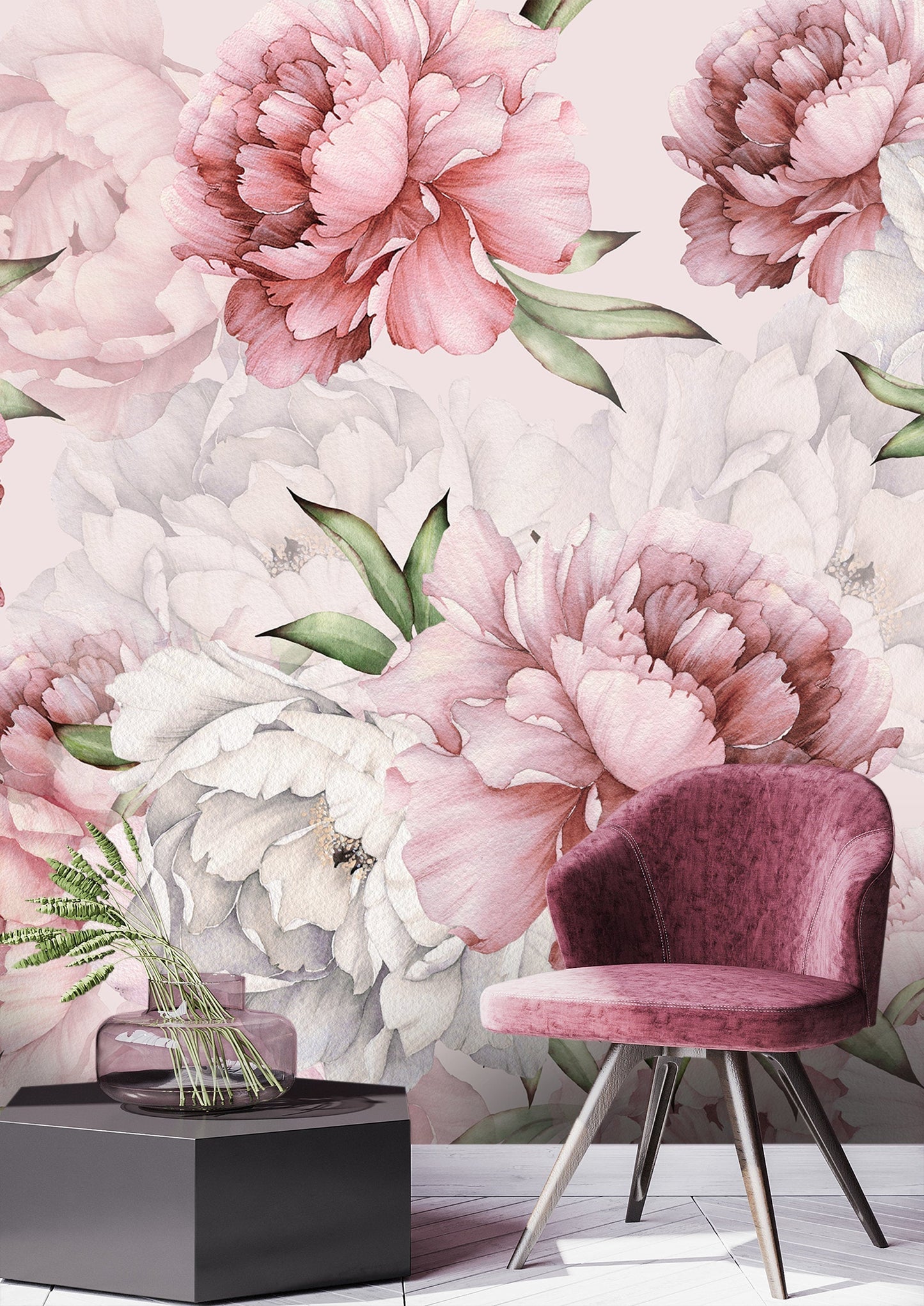 Pinky Peony Mural