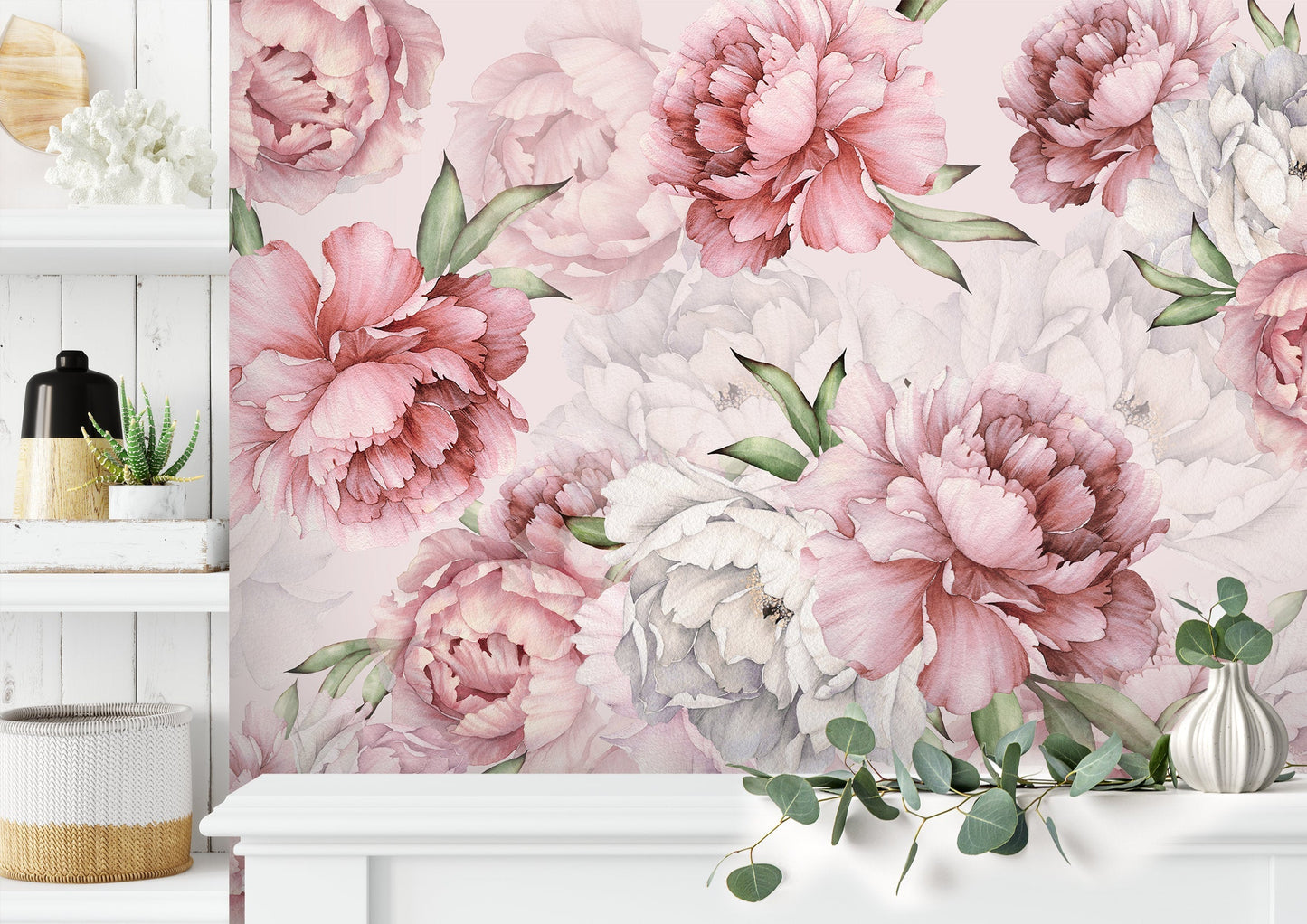 Pinky Peony Mural