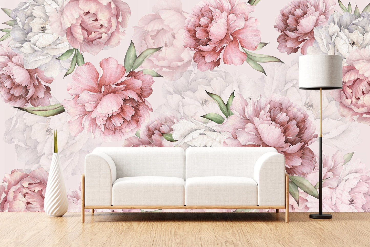 Pinky Peony Mural