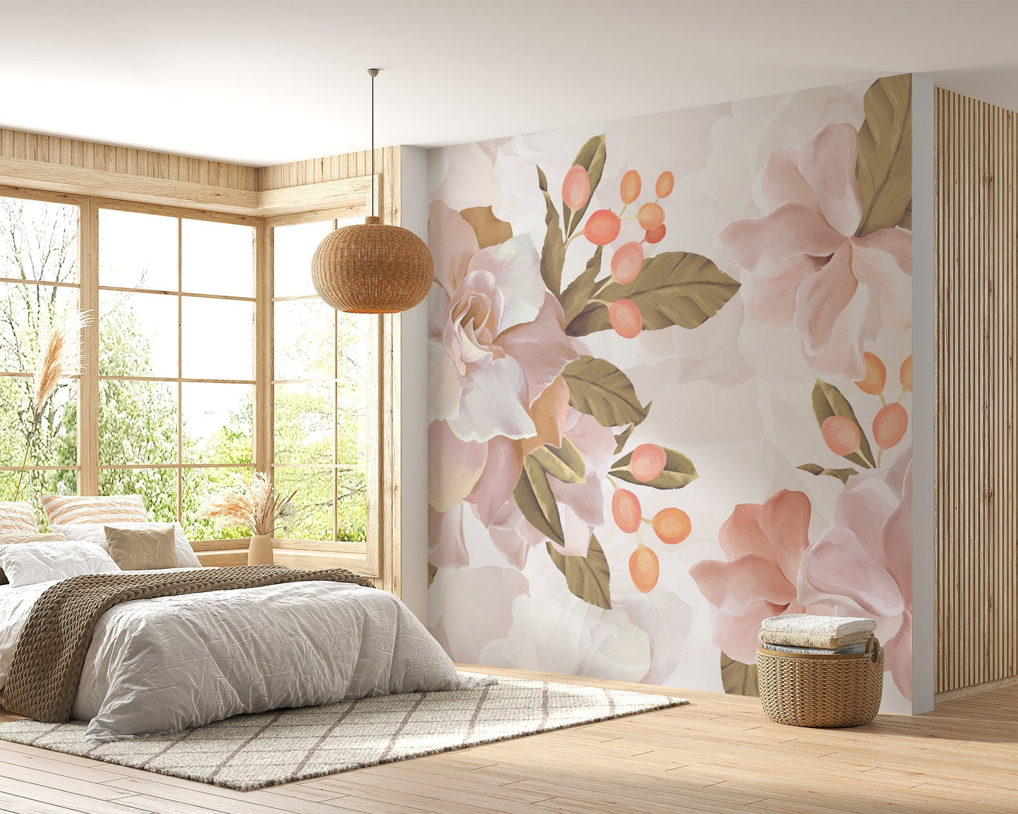 Pink Blossom Mural