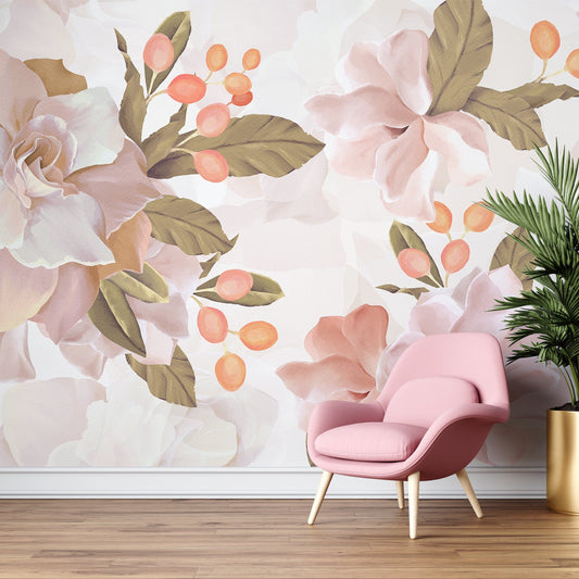 Pink Blossom Mural