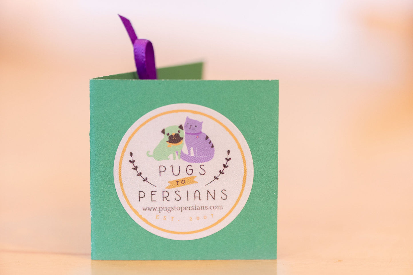 Engraved Greek Style Pet ID Tag Personalized for your Cat or Dog - Purple