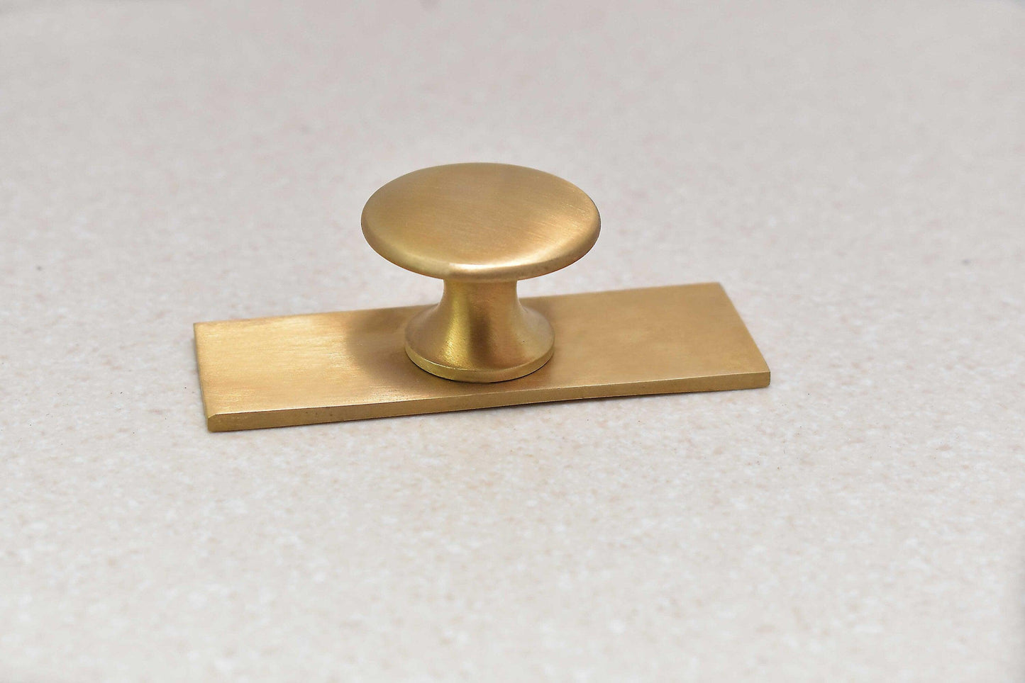 Brass Drawer Knob with Rectangle Backplate