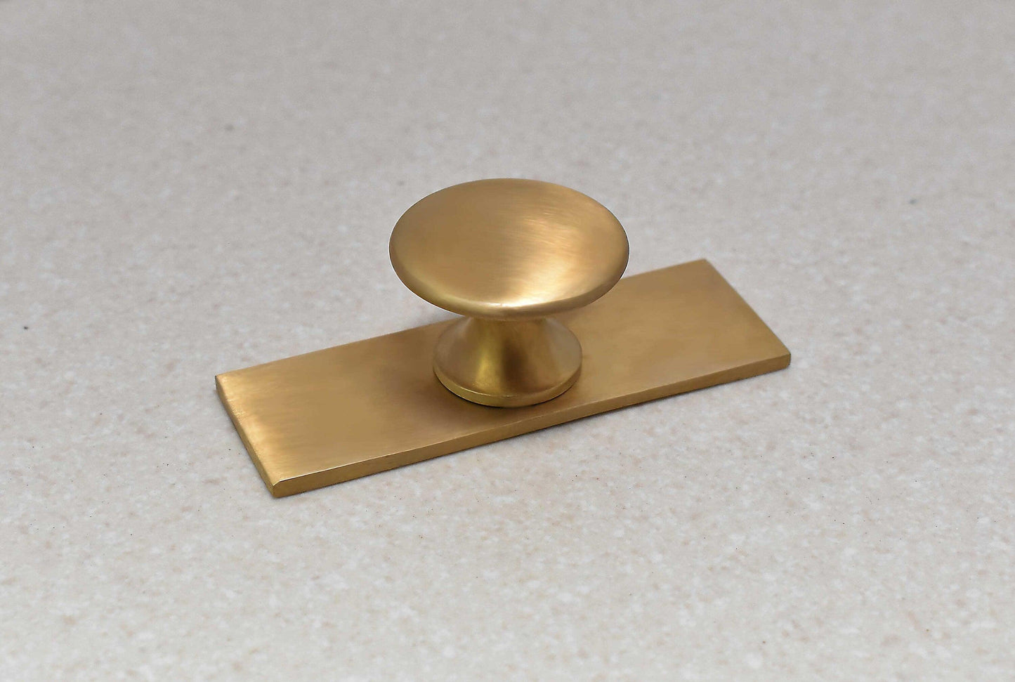 Brass Drawer Knob with Rectangle Backplate