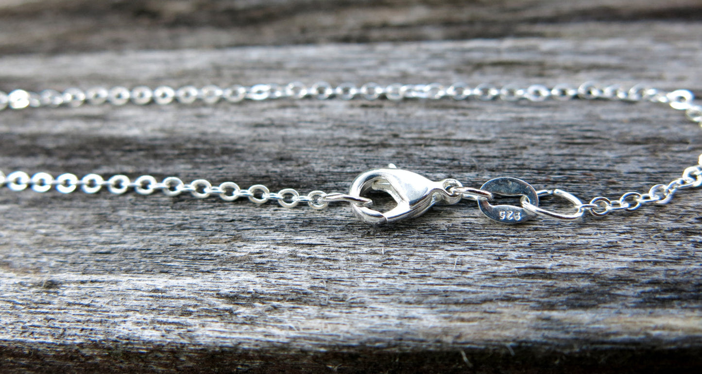 24" - 925 Sterling Silver Filled Necklace Chain - Dainty Fine - 24" - 24 Inch - Lobster Claw Clasp - .925 Stamped - Cable Chain
