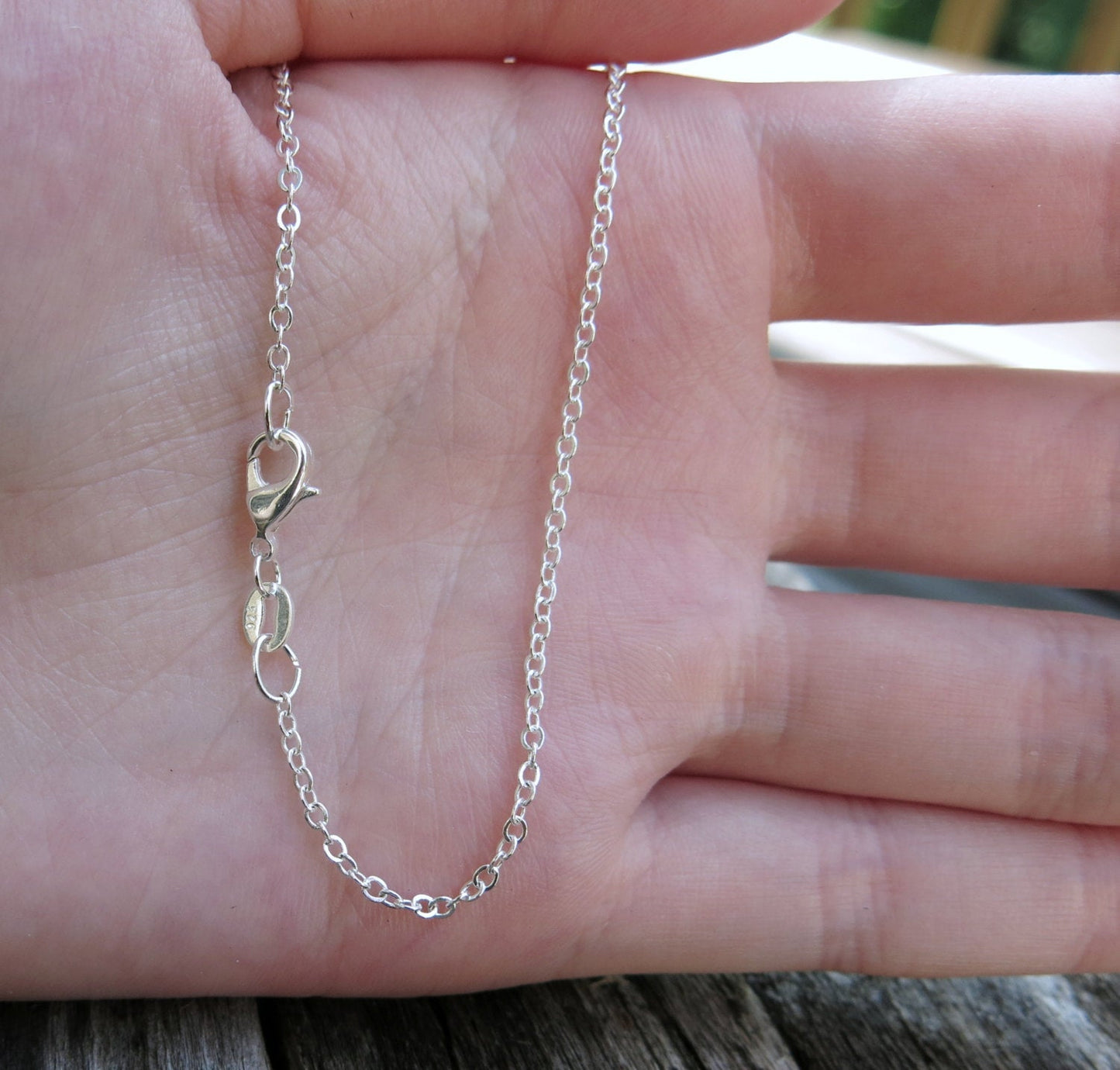 24" - 925 Sterling Silver Filled Necklace Chain - Dainty Fine - 24" - 24 Inch - Lobster Claw Clasp - .925 Stamped - Cable Chain