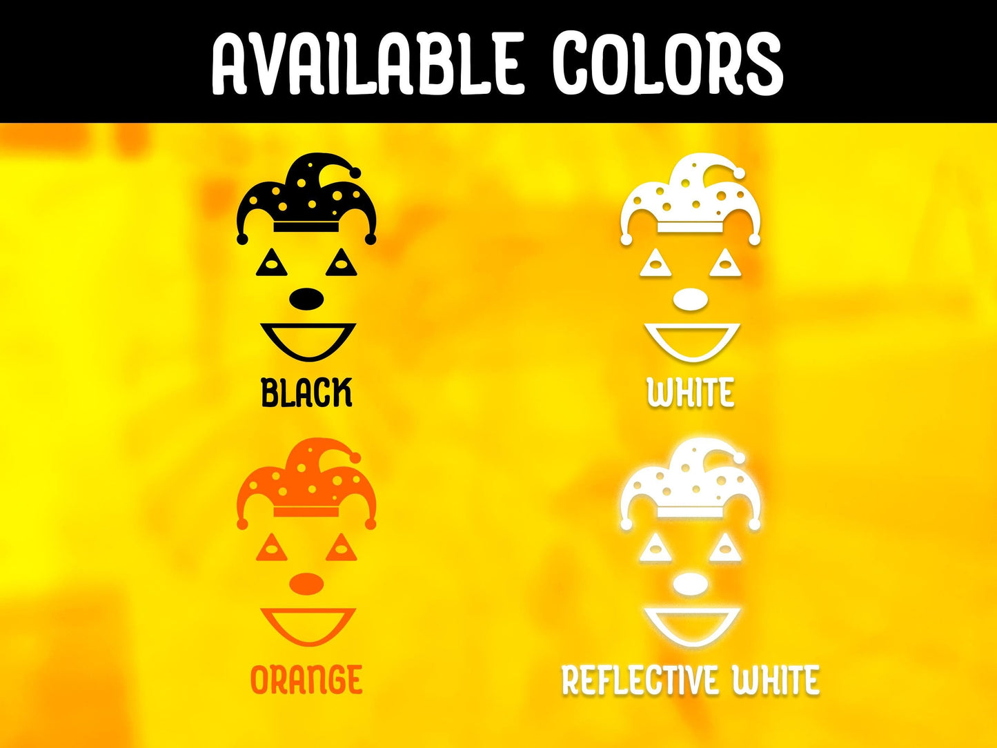 Halloween Jester Face Window Sticker Kit | Vinyl Decal