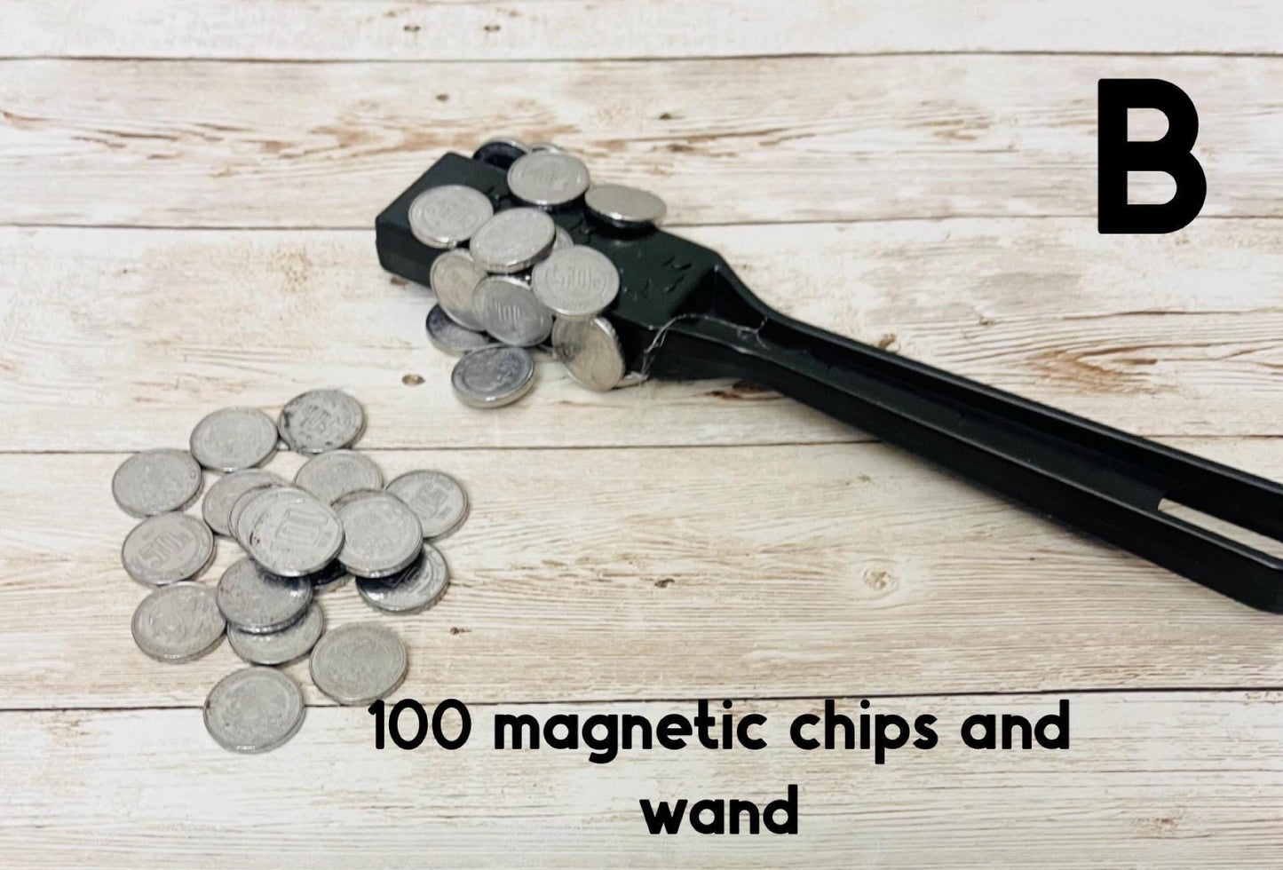 50 Monedas Mexicanas de Fichas Falsas de 50 Centavos para Jugar 50 Cent Magnetic Play Coins or Chips for Filling Bingo Cards