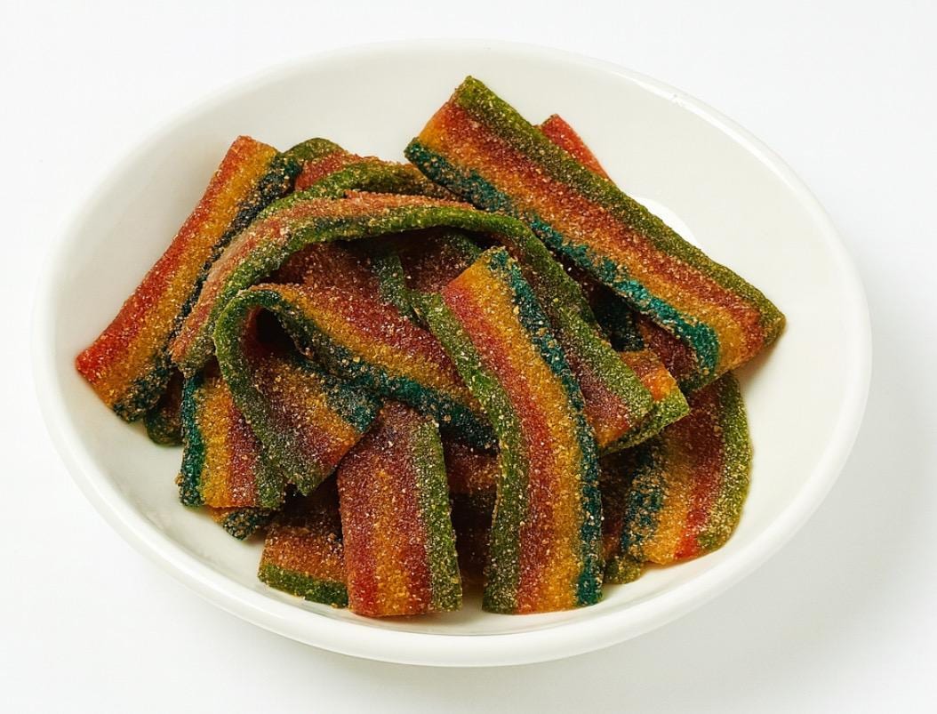 1 lb of Mexican Spicy and Sour Belts Dulces Picosos Mexicanos Saladitos y Picosito