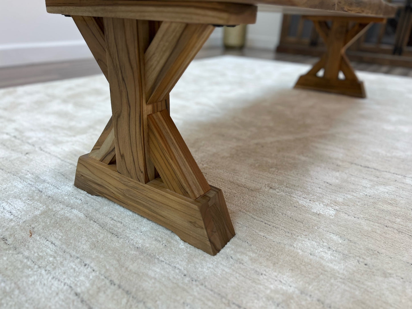 Pinilla Teak Live Edge Dining Bench - Natural