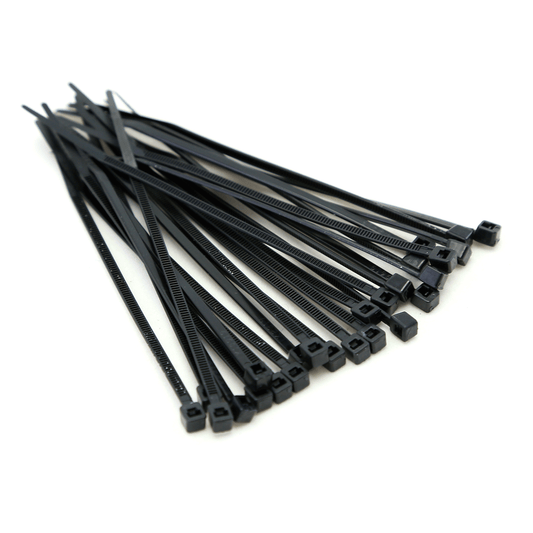 8 Inch Cable Zip Ties 50LB Tensile Strength UV Resistant 100 Pack (Black)
