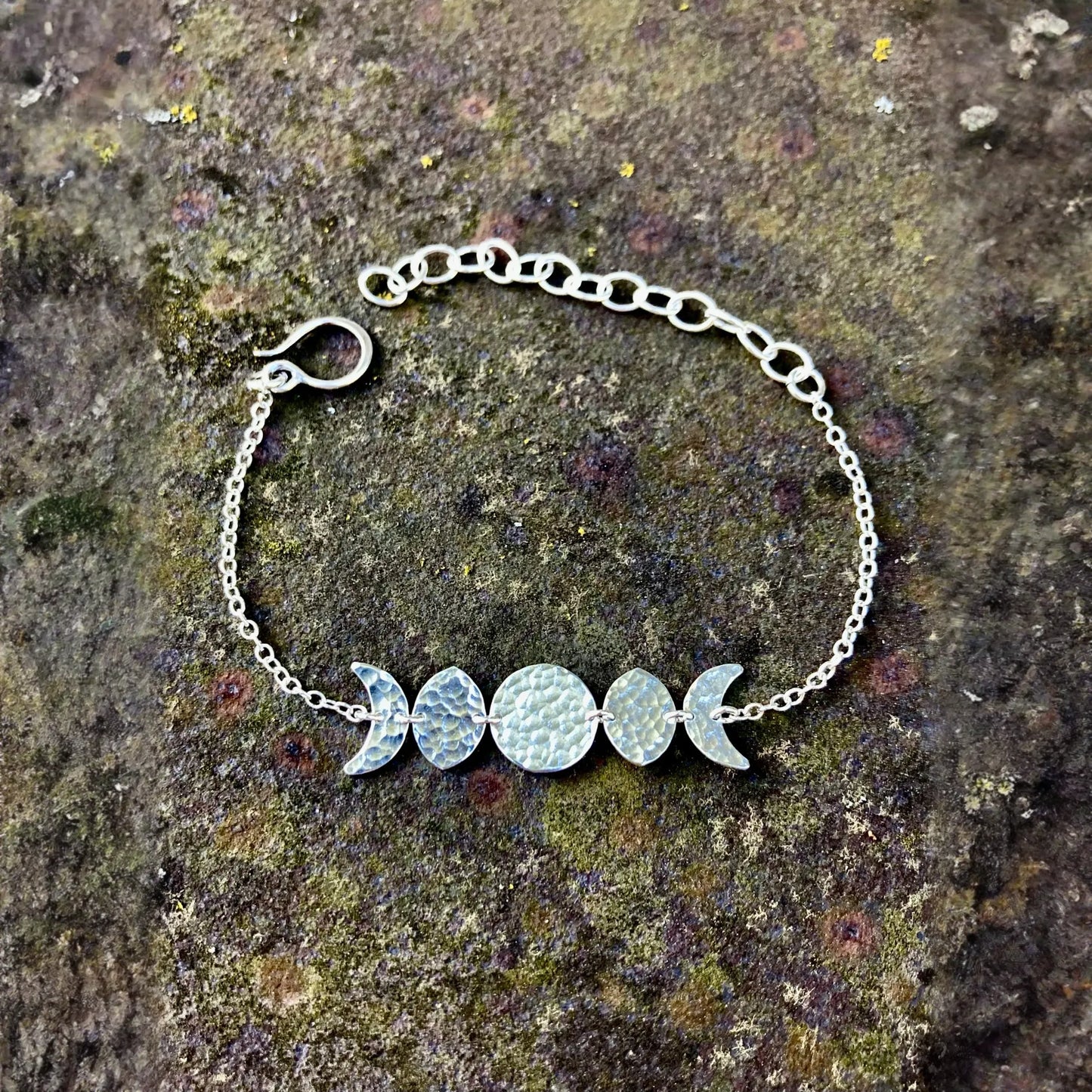 Moon Phase Bracelet in Sterling Silver