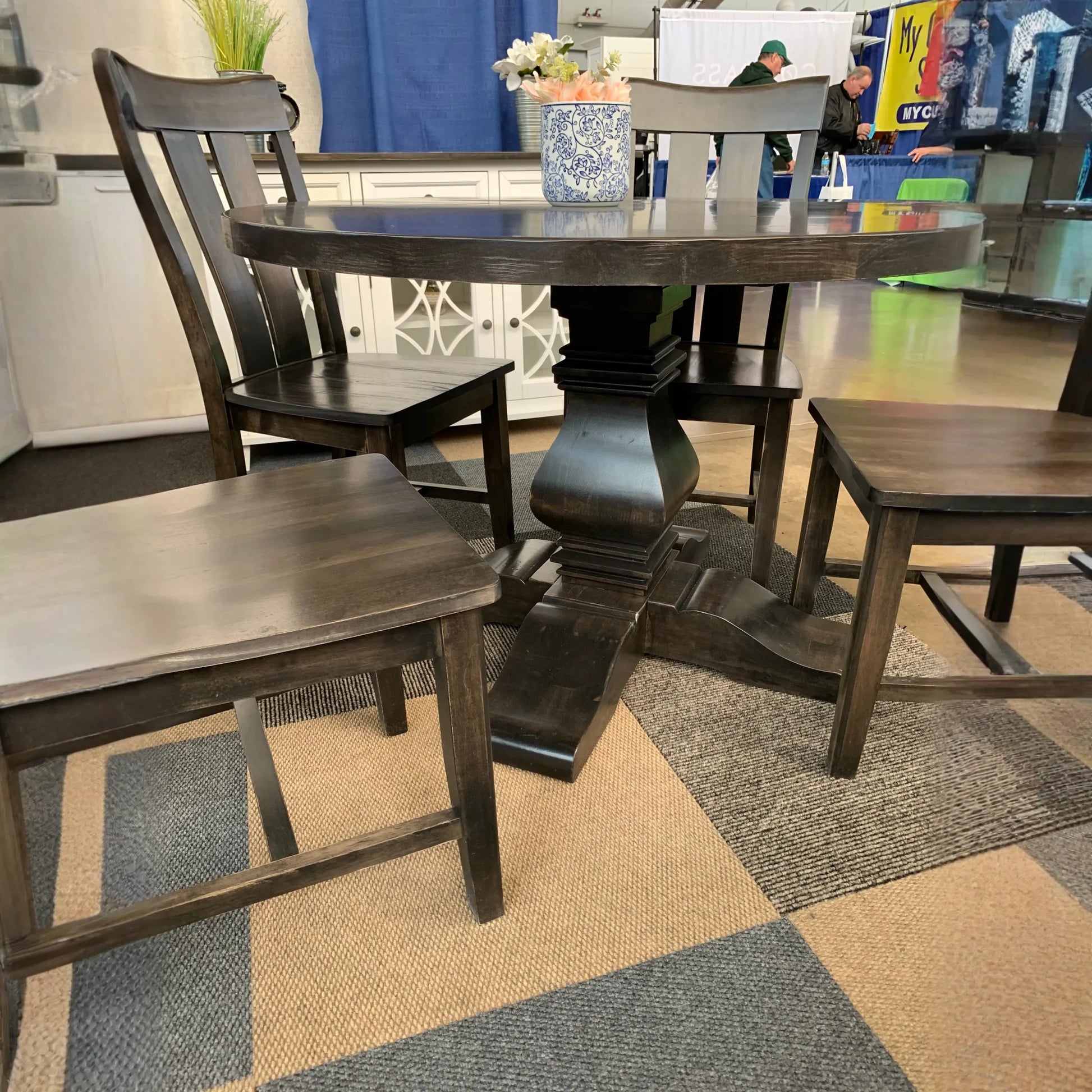 Banks Pedestal Round Dining Table