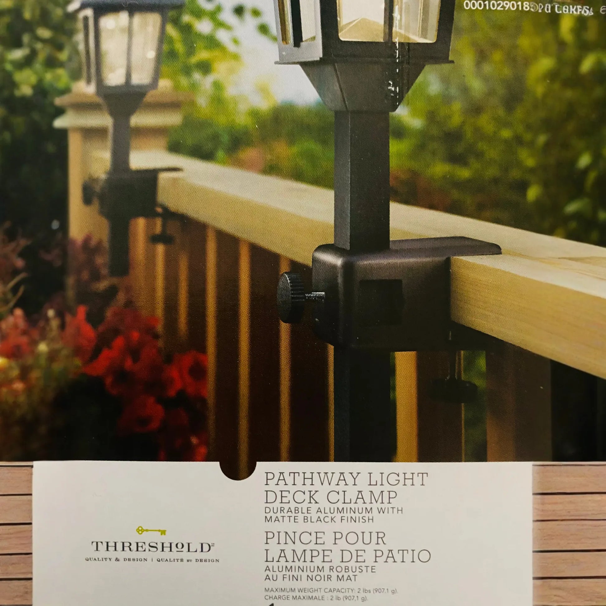 Threshold Deck Torch Clamp,For Pathway Lights -2 Pack [Aluminum]