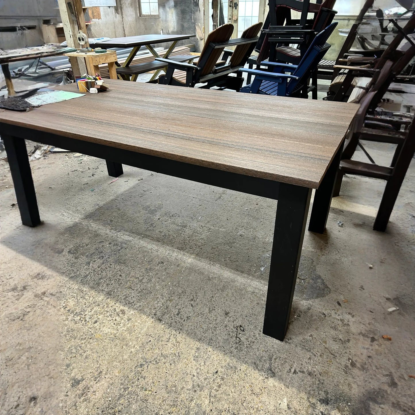 Post Leg Outdoor Dining Table
