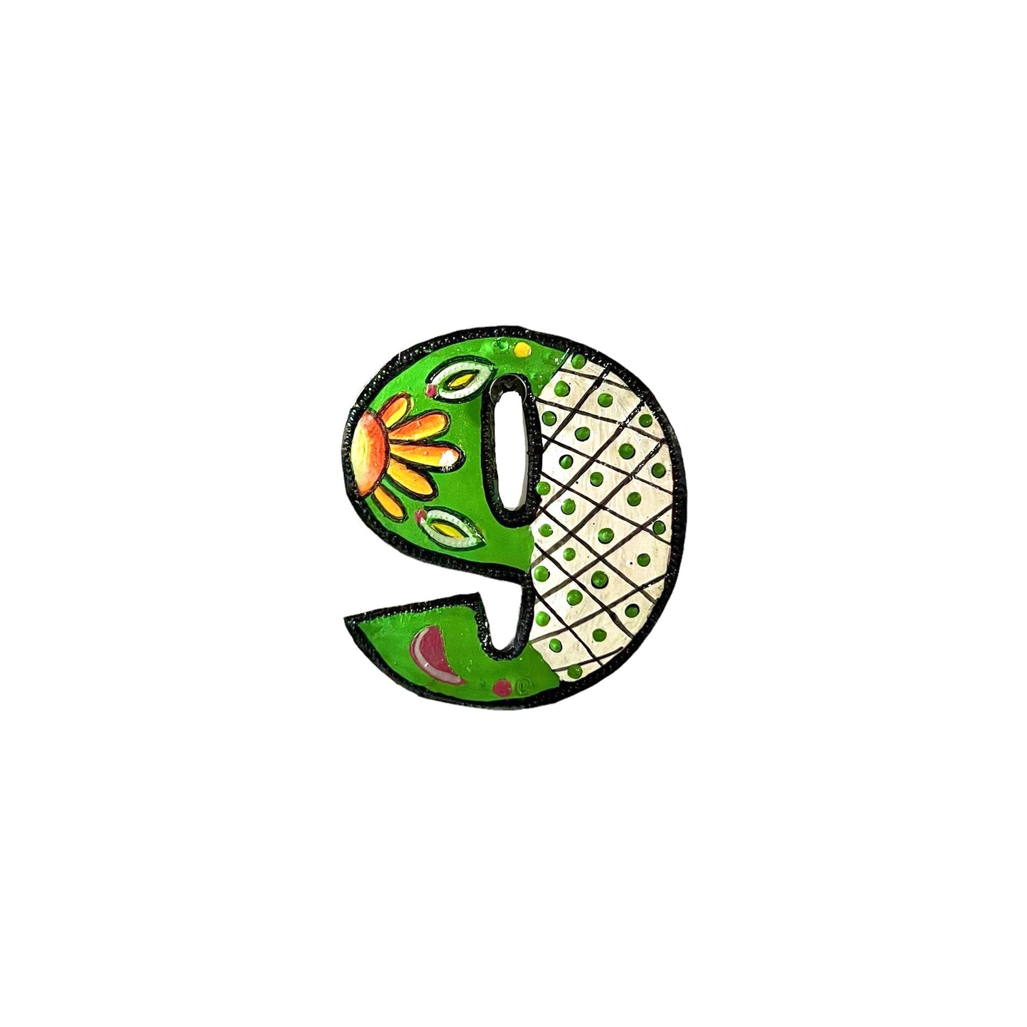 Painted Numbers - Green