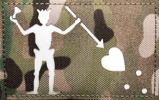 3” x 4” Blackbeard Flag Patch Glow in the Dark reflective