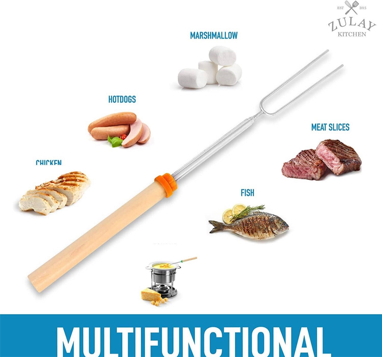 Long Marshmallow Roasting Sticks Extendable 32 in