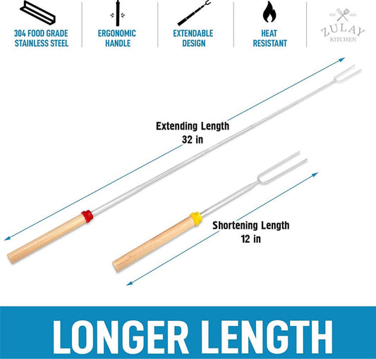Long Marshmallow Roasting Sticks Extendable 32 in
