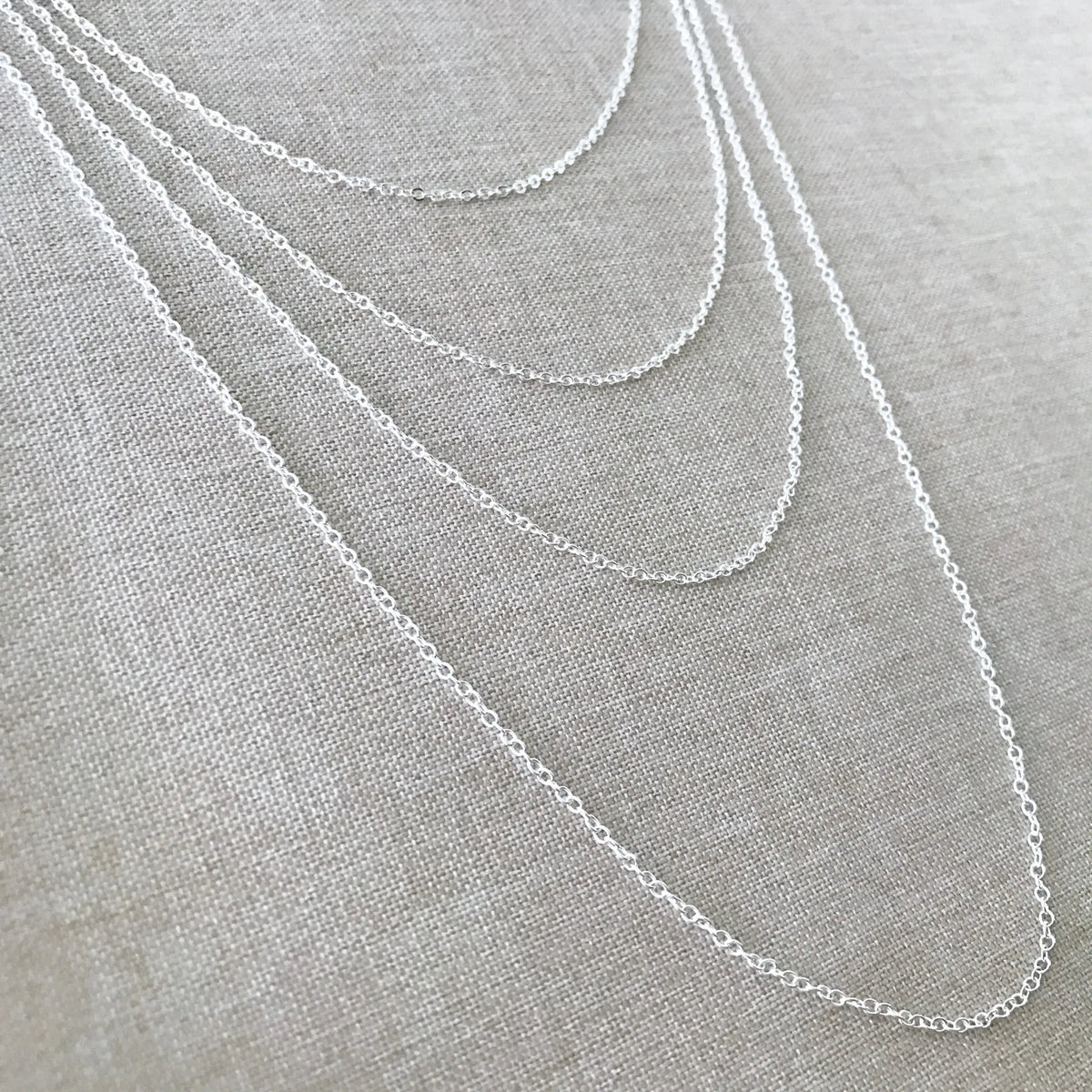 24" - 925 Sterling Silver Filled Necklace Chain - Dainty Fine - 24" - 24 Inch - Lobster Claw Clasp - .925 Stamped - Cable Chain