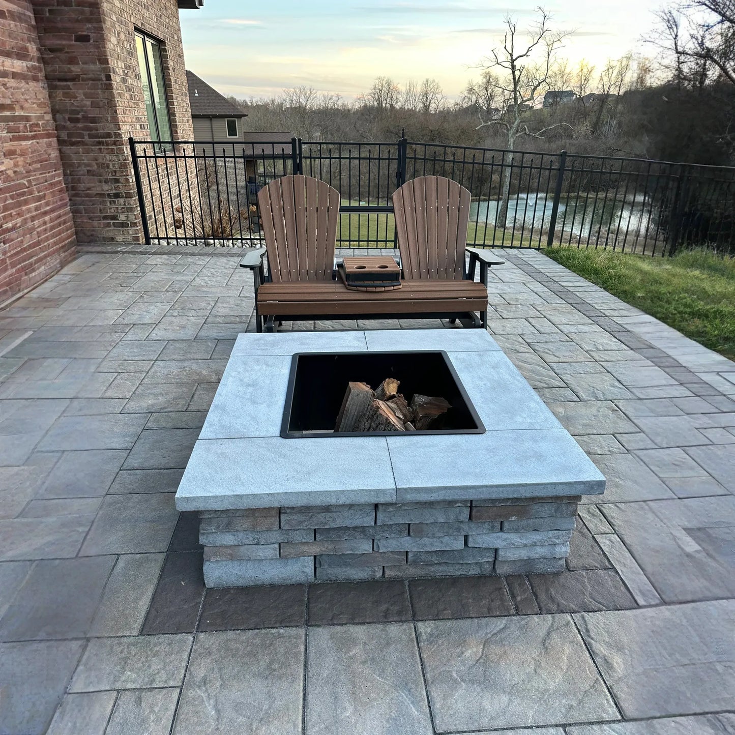 5 Foot Glider with Fold Down - Outdoor Seating