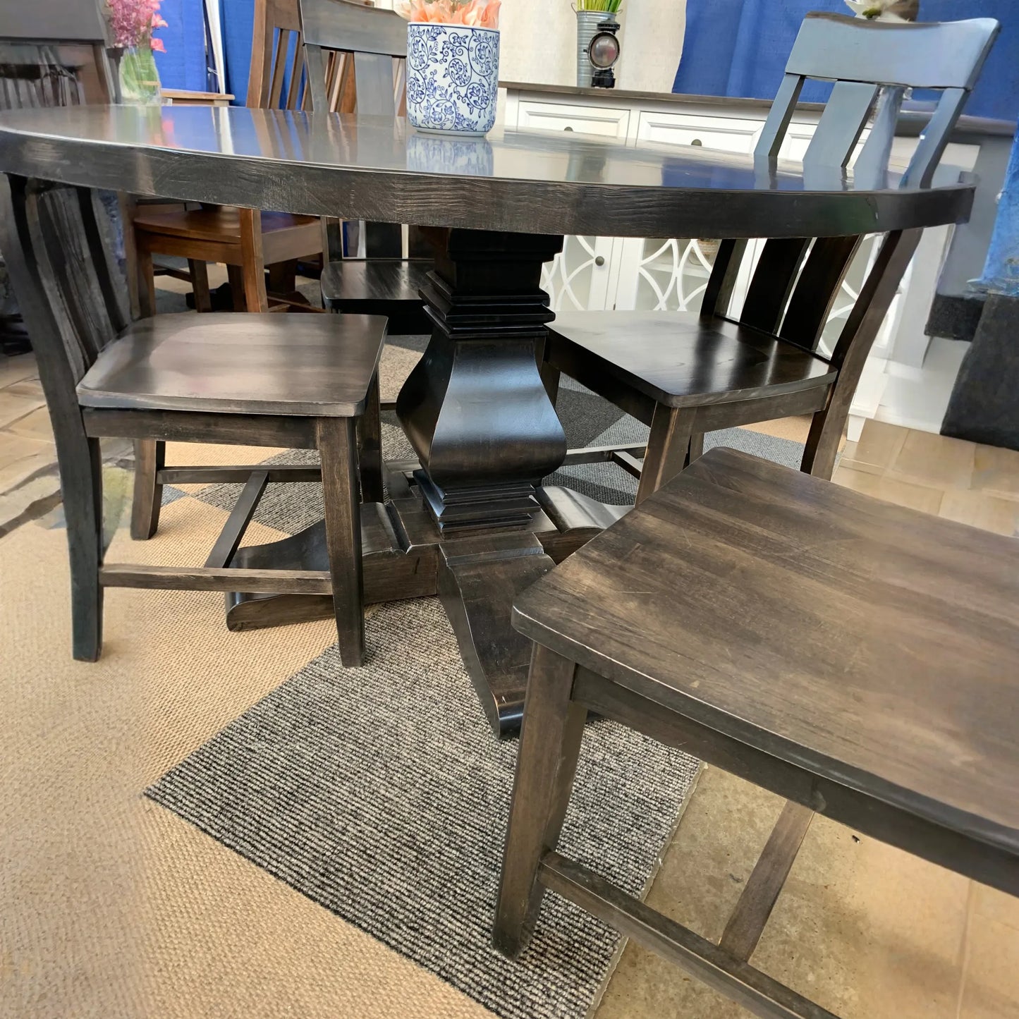 Banks Pedestal Round Dining Table