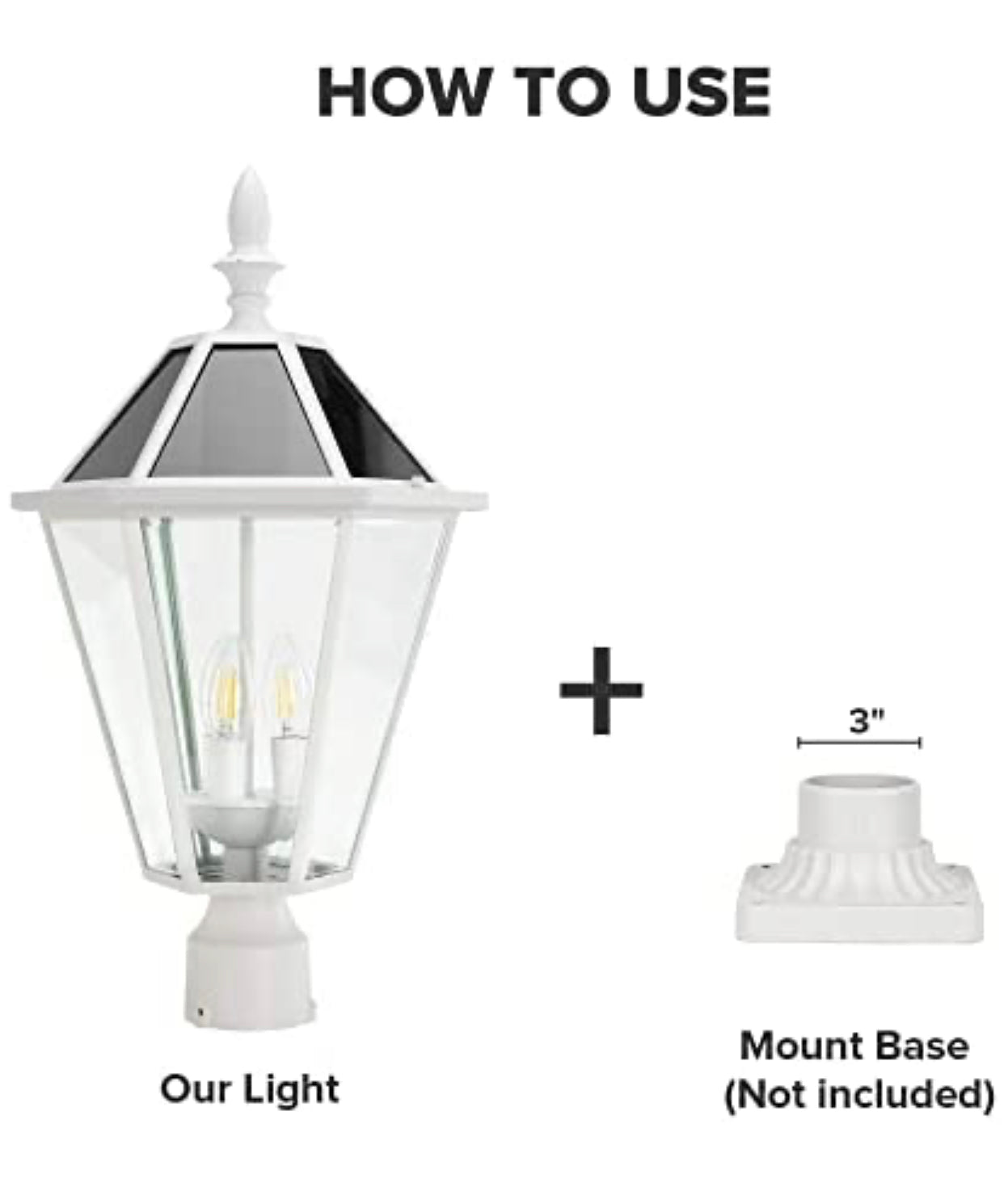 SmartYard LED Post Solar Light 22’ Outdoor,Dusk to Dawn Vintage Street Lights, 300LM, 2700K,Cast Aluminum