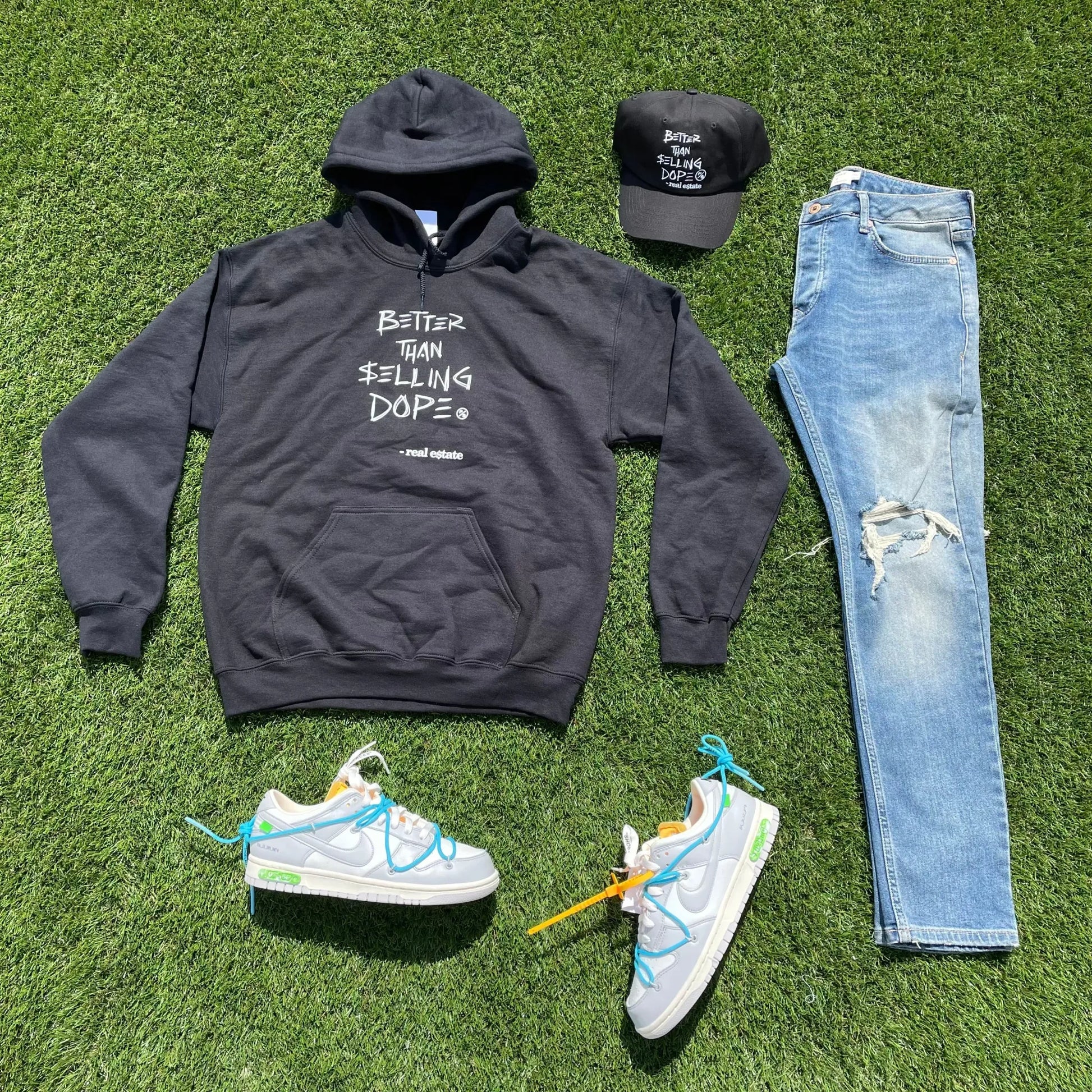 Better Than Selling Dope - Real Estate (Hoodies - BLK)