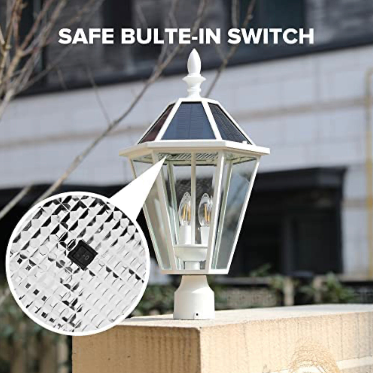 SmartYard LED Post Solar Light 22’ Outdoor,Dusk to Dawn Vintage Street Lights, 300LM, 2700K,Cast Aluminum