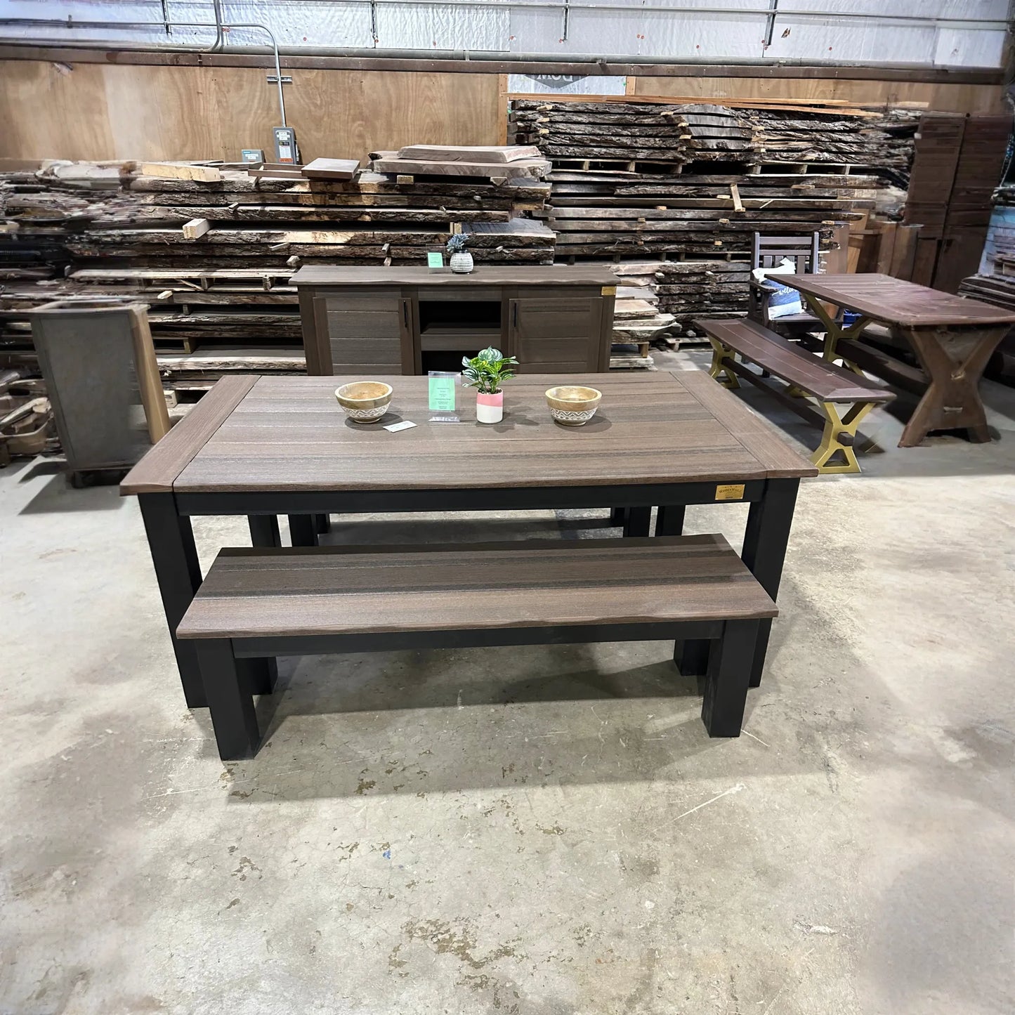 Post Leg Outdoor Dining Table