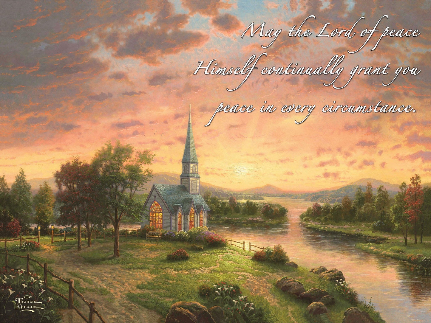55016 - CUTTING BOARD - THOMAS KINKADE - SUNRISE CHAPEL (1)
