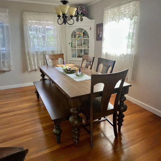 All stained to match table