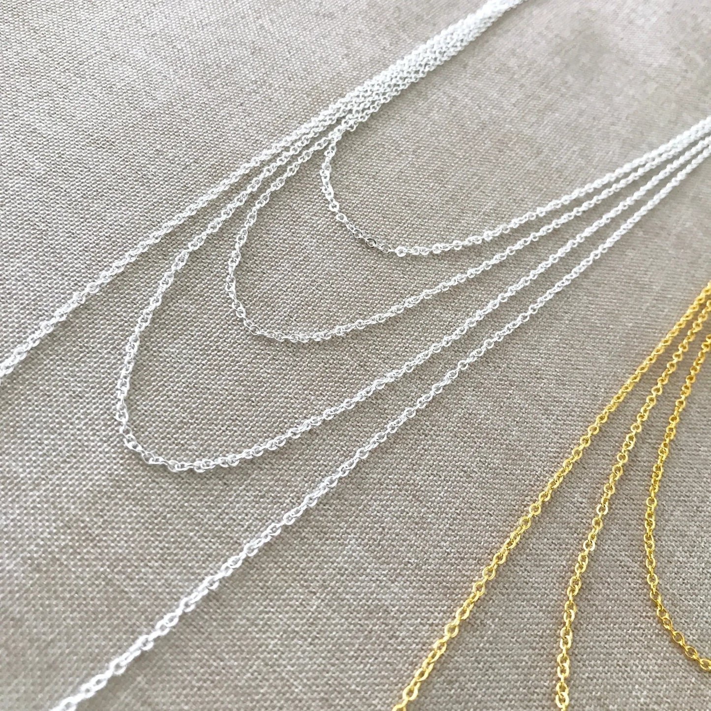 20" - 925 Sterling Silver Filled Necklace Chain - Dainty Fine - 20" - 20 Inch - Lobster Claw Clasp - .925 Stamped - Cable Chain