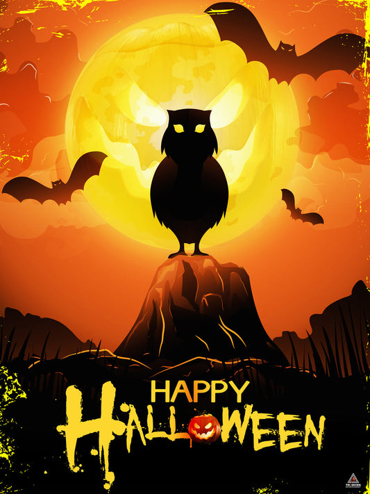 Happy Halloween Poster Wall Art Decoration (18"x24")