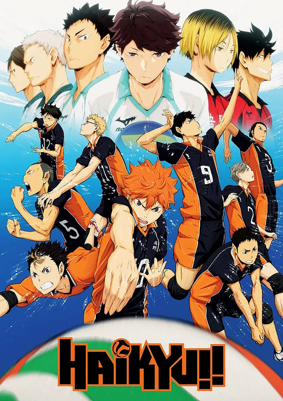 Haikyu!! Poster Manga Anime Volleyball TV Show Large Wall Art Print (24"x36")