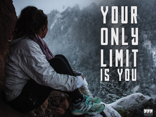Your Only Limit is You Poster Inspirational Wall Art Print (24"x18")