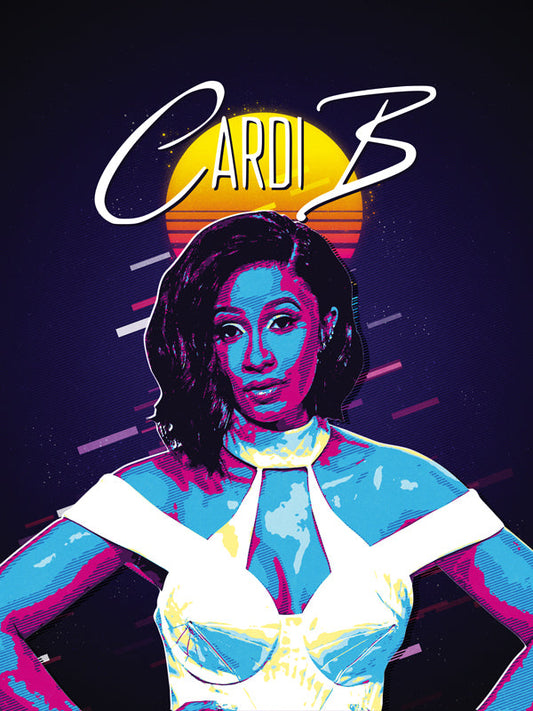 Cardi B Poster Music Wall Art Print (18"x24")