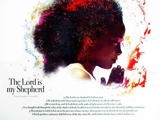 The Lord Is My Shepherd Poster Children (24"x18")