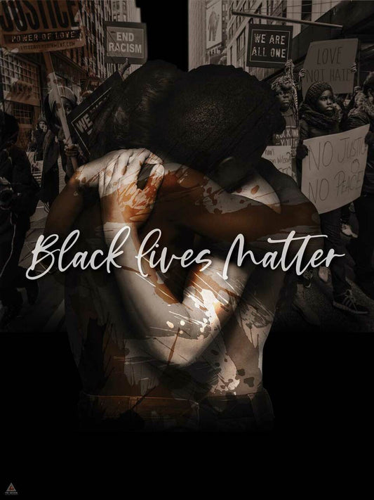 Black Lives Matter Poster for Walls Love Not Hate Art Print (18"x24")