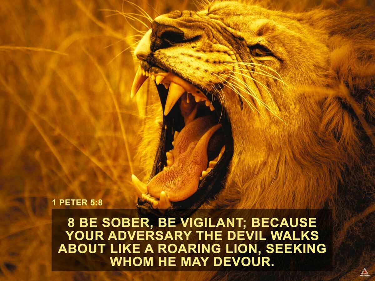 1 Peter 5:8 Poster Be Vigilant Bible Verse Quote Wall Art (24"x18")