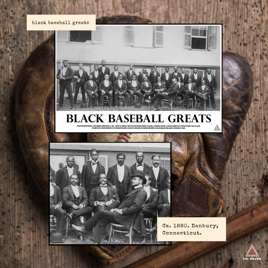 Black Baseball Greats Poster African American History Print (17"x11")