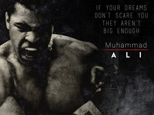 Muhammad Ali Poster Dream Big Quote Art Print (24x18)