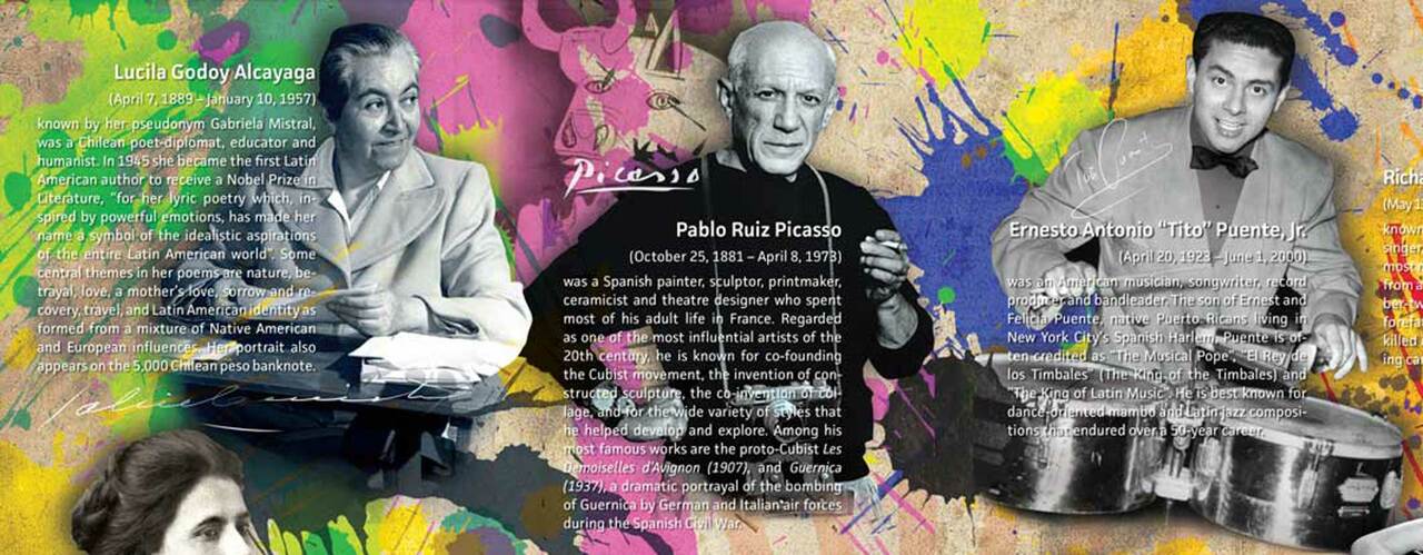 Famous Hispanic People Poster Series 01 (24"x18")