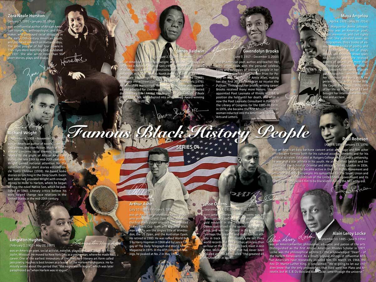 Famous Black History People Poster Series 1-5 (Bundle)