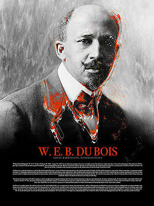 W.E.B. Du Bois Poster with Bio Black History (18"x24")
