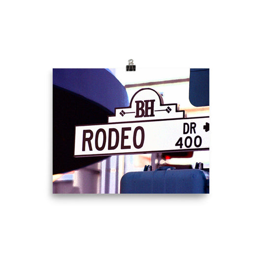 Beverly Hills Poster Rodeo Drive Sign Photo Wall Art Print